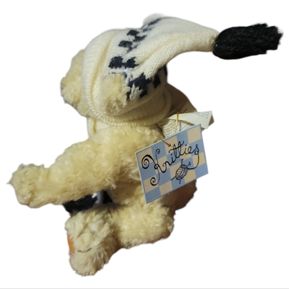 Vtg 93 Kitties Polar Bear Knitted Scarf Hat Movable Arms Legs - Picture 2 of 7